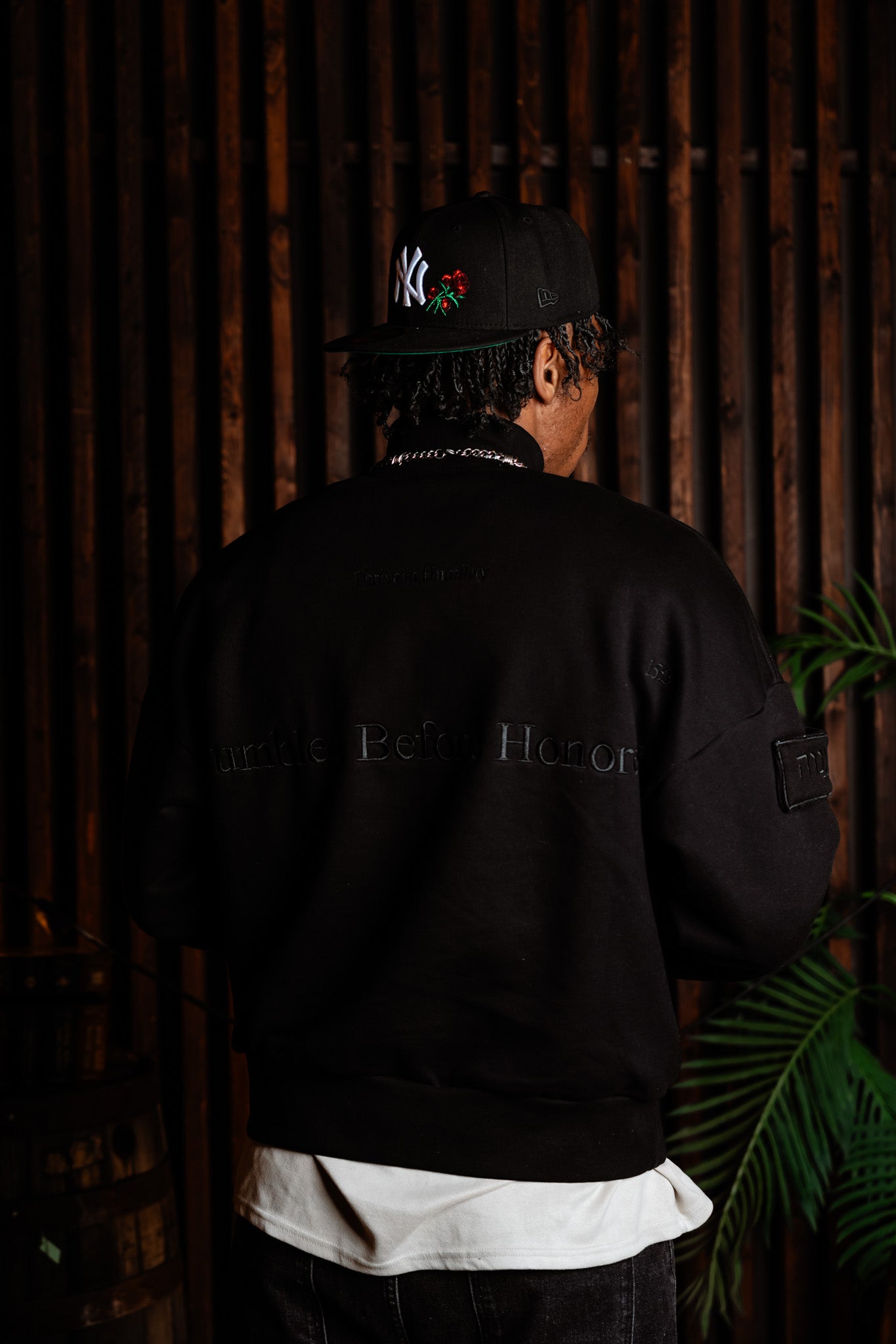 "Humble Before Honored" Black Mock-Neck Sweater