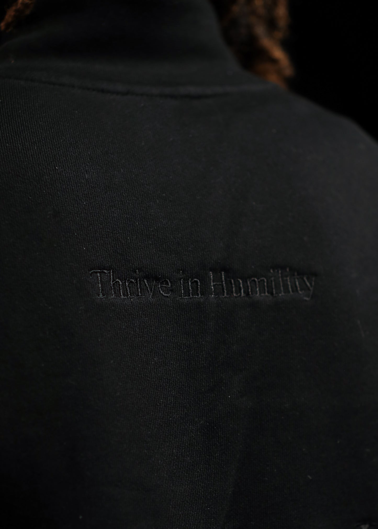 "Humble Before Honored" Black Mock-Neck Sweater